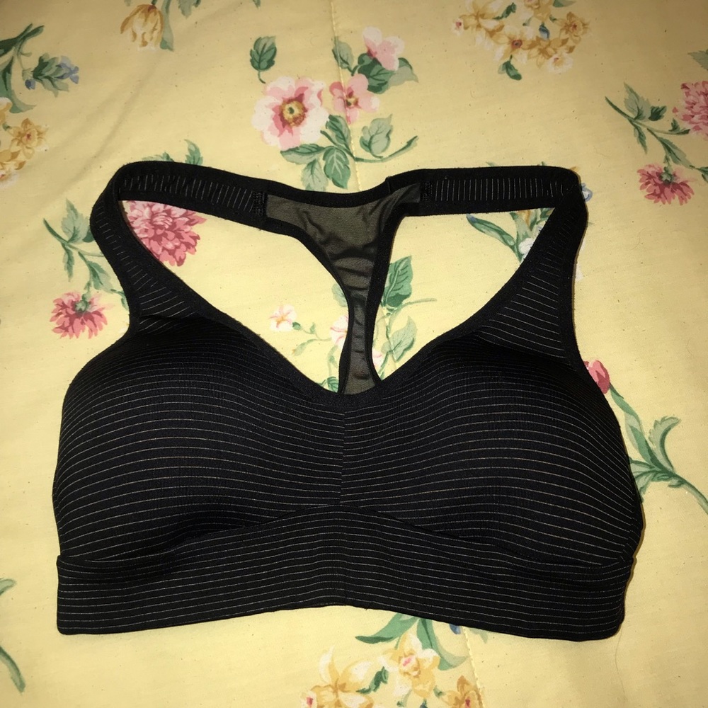Lululemon High Support Sports Bra Black/Silver 2